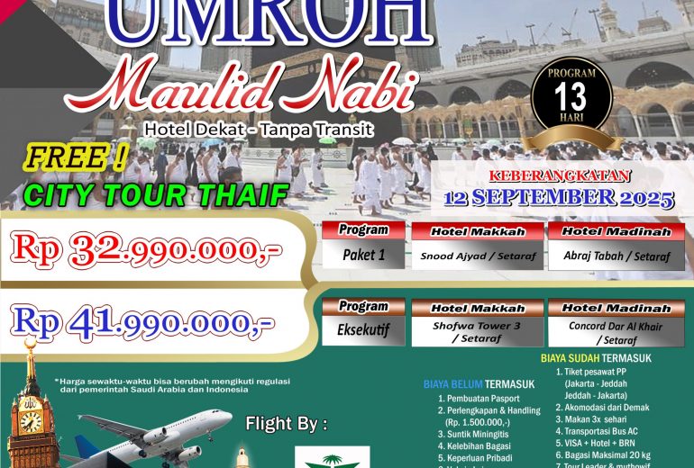 Umroh Maulid Nabi 2025 by Saudia Airlines